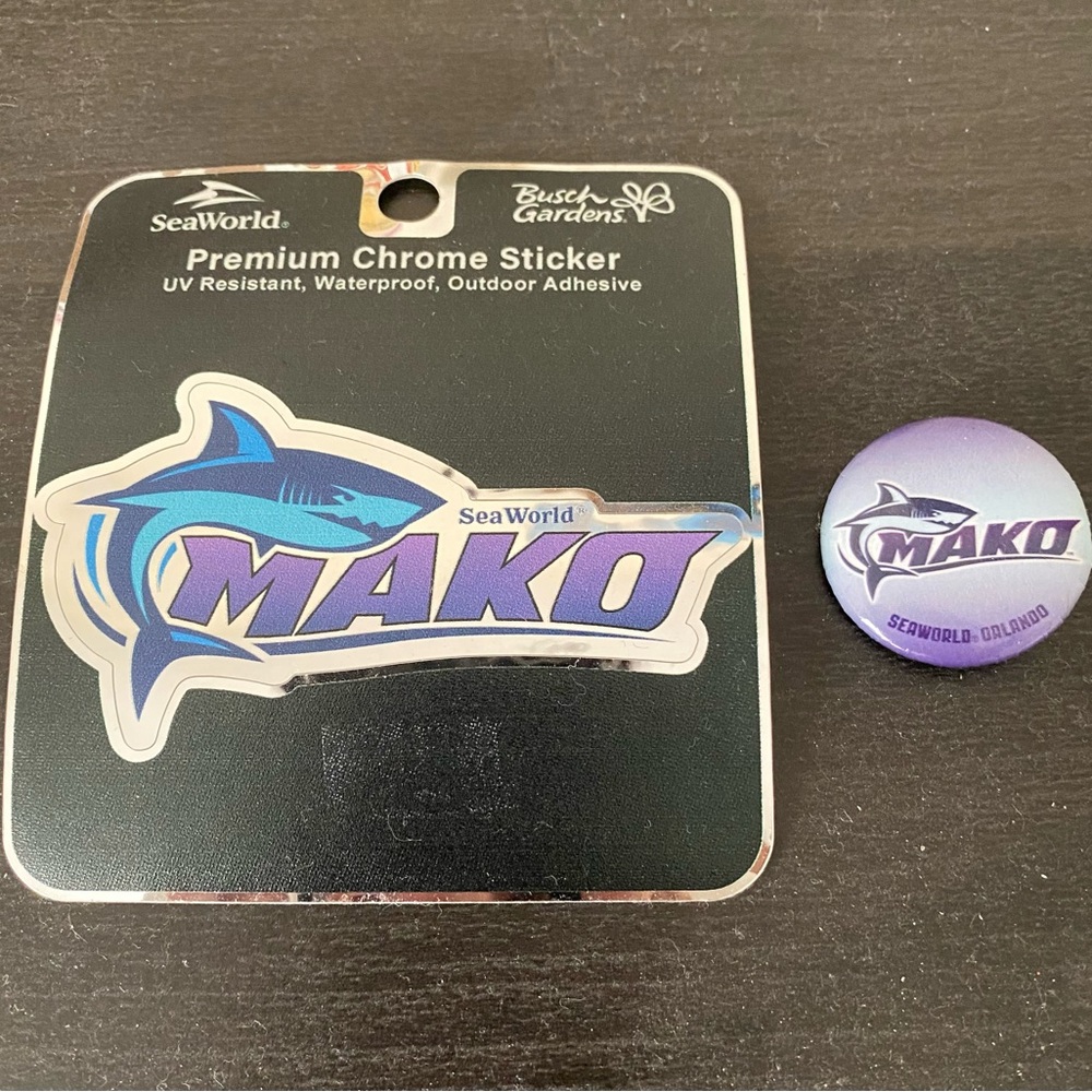 SeaWorld Mako Sticker & Pin